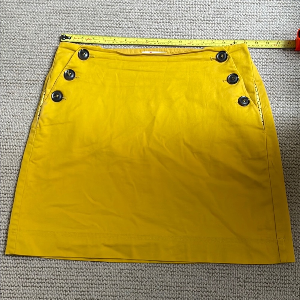Boden yellow miniskirt US12 (fits 10 on hips) with pockets added